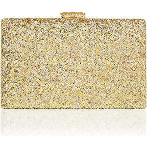 CARIEDO Women's Sparkling Clutch Purse Elegant Glitter Evening Bags Bling Evening Handbag for Dance Wedding Party Prom Bride (Gold)