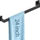FLE Towel Bar, Black Wall Mount Towel Holder for Bathroom Kitchen, 24 Inch