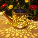 Solar Watering Can Lights Waterproof, Solar Lights Outdoor Decorative Garden Decor Metal Hanging Lights for Outside Patio Pathway Yard, Christmas Birthday Gardening Gifts