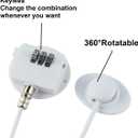 3 Pack Refrigerator Lock Combination Coded Fridge Lock Freezer Child Safety Lock Door Lock with Strong Adhesive No Keys Need White