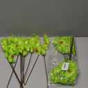 Christmas Tree Decorations Clearance,  17" Large Lime Green Furry Christmas Tree Topper Picks Decor Ornaments, Christmas Vase Fillers for Table Manle Gift Wrap, Xmas Home Holiday Decor