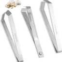 3 x 3pcs Stainless Steel Garlic Peeler, Garlic Skin Remover Garlic Tweezers Simple Fish Bone Tweezers Portable Garlic Peeling Clips Prevent Garlic Smell on Your Hands Tool for Cooking Kitchen