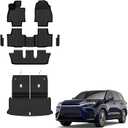 Auxko All Weather Floor Mats Cargo Mat for Lexus TX TX350 TX500h TX550h+ 7 Seats 2026 2025 2024 with Backrest Mat Door Sill Protector(2nd Door) TPE Floor Liners Accessories Odorless Black