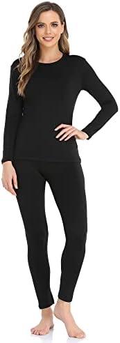 WEERTI Thermal Underwear for Women Long Johns with Fleece Lined Base Layer Women Cold Weather Top Bottom, Size XS
