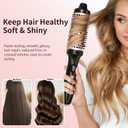 Thermal Brush, Heated Round Brush, Negative lon Heated Curling Brush 1.5 Inch, 3 Temp Settings, Dual Voltage Rose Gold Update Ceramic Tourmaline