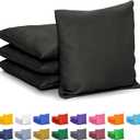 GoSports Classic Cornhole Bean Bags Set of 4-16 Colors - Regulation All Weather, Mix and Match, (Black)