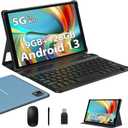 POWMUS 
Android Tablet, 10.1 inch Tablet with 128GB ROM,19GB RAM, 1TB Expand, 2.0GHz CPU, 1920 * 1200 Incell Screen, 8000mAh, 8+13MP WiFi BT5.0 GPS Android Tableta with Keyboard and Mouse - Blue
