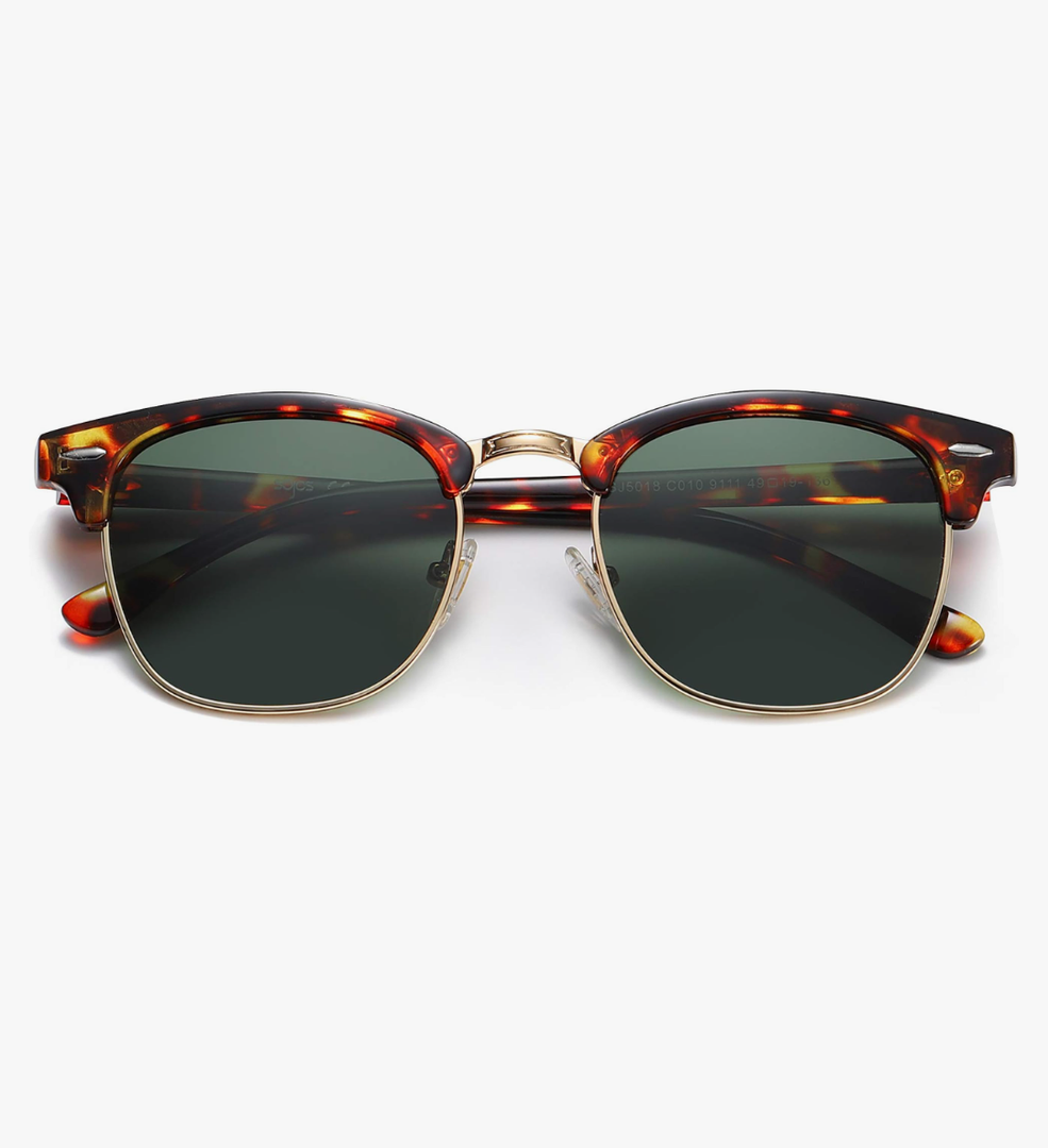AEVOGUE Polarized Sunglasses For Women And Men Semi Rimless Frame Retro Sun Glasses AE0369