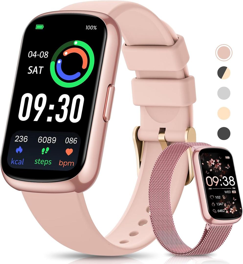 Health & Fitness Tracker, Smart Watches for Women with 24/7 Heart Rate, Sleep Tracker, 20+ Sport Modes Fitness Watches for Women, Smart Watch for Phones, IP68 Step Tracker, Pedometer Watch, Gift