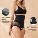 Womens Shapewear Underwear, Tummy Control Underwear High Waist Shaping Briefs Girdle for Women Tummy Control Girdle Panty Black (Black, L)