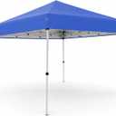 10x10 Pop Up Canopy Tent, Heavy Duty Commercial Outdoor Shelter with Easy One-Person Setup, Instant Slant Leg Tent with No Sidewalls, Blue
