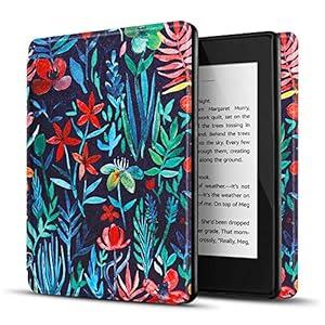 TNP Case for Kindle 10th Generation - Slim & Light Smart Cover Case with Auto Sleep & Wake for Amazon Kindle E-Reader 6" Display, 10th Generation 2019 Release (Jungle Flower)
