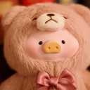 Official Lulu The Piggy Blind Box-Vintage Teddy Shop Series Plush Keychain Blind Boxes Figures Cute Stuffed Animals Mystery Box Collectibles Toys Home Decorations Birthday Gifts