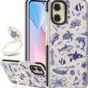 Boaretiu Cute Kawaii for Moto G Stylus 5G 2024 Case with Stand - Fashion Cool 360 Rotate Ring Holder Kickstand for Women Girls Boys Teens Girly for Motorola Moto G Stylus Case, Fish