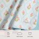 Laura Ashley - Plush Throw Blanket, 50x70, Soft and Warm with a Lightweight Feel, Reversible Trellis Floral Design, Pinfords Trellis Blue