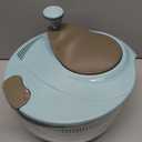 Salad Spinner, 5.3 QT Lettuce Spinner with Strainer, Fruit Cleaner with 4 Replaceable Blade for Shredding, Slicing and Pureeing, Salad Washer & Dryer for Quick Washing Teal