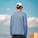 Men's Cardigan Sweater Button Front V-Neck Long Sleeve Knit Sweaters (Blue, 3XL)