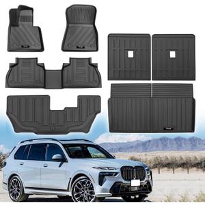 Custom for 2019-2025 2026 BMW X7 7 Seat Floor Mats Trunk Cargo Liner and 3rd Backrest Mats Full Set X7 G07 Accessories TPE All Weather (Only for 7 Seater)
