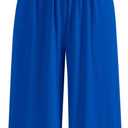 PRETTYGARDEN One Piece Jumpsuits for Women Dressy Casual Sleeveless Crewneck Wide Leg Rompers Jumpers Vacation Summer Outfits (Blue, S)