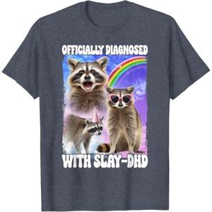 Officially Diagnosed With Slay-DHD T-Shirt, Men, Heather Blue, X-Large