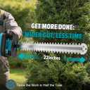 Hedge Trimmer Compatible for Makita 18V BatteryCordless Electric Hedge Trimmer with 1600RPM Brushless Motor, 22'' Dual-Action Blade with 3/5'' Cutting Capacity (NO Battery)