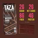 Taza Chocolate Organic Amaze Bar 95% Stone Ground, Wicked Dark, 2.5 Ounce (6 Count), Vegan BBD: 07-21-27