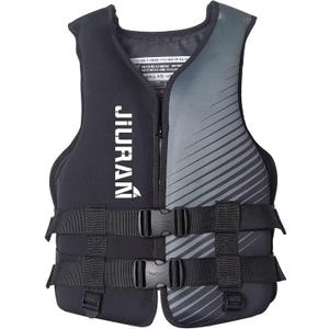 huraty Adult Kayaking Vest with Leg Straps, Quick-Dry Swim Vest Jacket for Boating Fishing Surfing, Neoprene Youth Swim Jacket (XX-Large(210-230lb), Black)