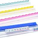 Set of 4 Clear Acrylic Mahjong Racks with Colourful Redesigned Pusher, American Mahjong Accessories