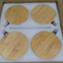 4pcs Set Vintage Coffee Mugs gifts for women, Overnight Oats Containers with Bamboo Lids and Spoons - 14oz Clear Embossed Glass Cups, Cute Coffee Bar Accessories, Iced Coffee Glasses