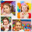 24PCS Ball Charm Hair Ties for Little Girls, Camellia Bubble Ponytail Holders Elastic Bands Hair Accessories for Kids Children Girls(6 Colors)