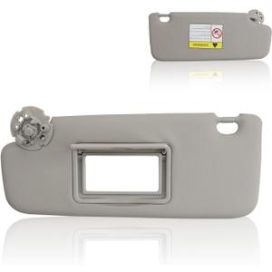 Left Driver Side Sun Visor Compatible with Chevy Vehicle 2011-2016 Cruze, Replace#95034256, 95034253, 84126667, 84126658 (Grey)