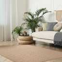 Garland Rug Town Square Beige Tan 5' x 8' Non Slip Area Rug for Living Rooms & Hallways, Stylish & Durable for High-Traffic Areas