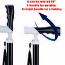 Walking Cane Adjustable Folding Lightweight Walking Canes for Men & Women Soft Ergonomic Handle Heavy Duty All Terrain Tip Walking Sticks for Seniors & Adults with Travel Bag