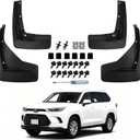 No-Drill Mud Flaps for Toyota Grand Highlander 2024 2025 2026 XU80 SUV, Heavy Duty Thermoplastic Mud Guards OEM, Front & Rear All Weather No Drilling Required Splash Guards 4PCS Accessories