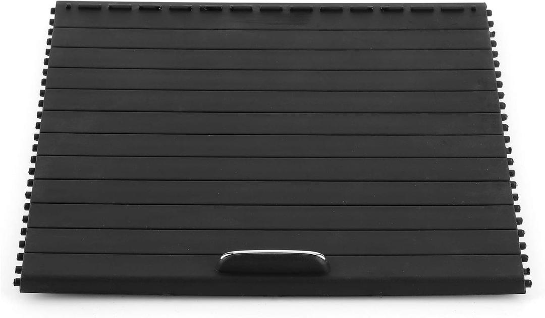 Aramox Water Cup Holder Cover Fit for ML GL GLS GLE W166, 1666805802 Center Console Roller Blind Cover, Black