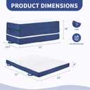 CYMULA Folding Mattress Full Size, Memory Foam 6 inch Tri Portable Trifold Mattress Futon Topper Full with Breathable & Washable Cover, Murphy Bed Guest Bed RV Trips, 52"73"6"