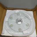 18.9 inch Glass Turntable Dining Table Large Lazy Susan Round Serving Plate Tabletop Rotating Tray with Swivel Assist System Silent & Smooth Spin (48cm / 18.9in)