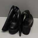 AMINUGAL Womens Elastic Knee High Platform Chunky Block High Heel Sock Boots Zipper Round Toe Fashion Motorcycle Combat Punk Boots For Women (8)