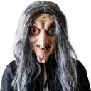 Halloween Novelty Scary Latex Witch Mask Novelty Dressing Up For Halloween Party Realistic Old Woman Face Men's Masquerade