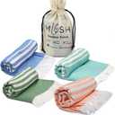 MUSH 100% Rayon derived from Bamboo Light Weight Turkish Style Towels: Ultra Soft, Super Absorbent, Bath Towel for Home & Travel (Large, Navy, Peach, Dk. Green, Aqua)