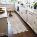 2x6 Hallway Washable Runner Rug : Vintage Soft Kitchen Laundry Runner with Non Slip Backing Farmhouse Entryway Living Room Floor Mat Stain Resistant Carpet for Bedroom Bathroom Distressed Beside Rug