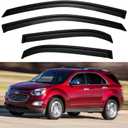 Window Visors Rain Guards for 2010 2011 2012 2013 2014 2015 2016 2017 Chevy Equinox, Out-Channel Window Vent Wind Deflectors Visors Shades for 10-17 Equinox