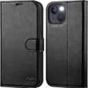 OCASE Phone 14 Plus Wallet Case, Durable PU Leather Flip Folio Case with 3 Card Holders, RFID Blocking, Shockproof TPU Inner Shell, Protective Phone Cover for Women Men, 6.7 Inch, Black