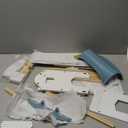 Wooden Modern Dollhouse for Girls, Blue, 7x7x10 inches, with Furniture & Accessories, DIY Dream House Gift for Kids & Toddlers