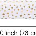 WRAPAHOLIC Jumbo Reversible Wrapping Paper - 30 Inch x 100 Feet Jumbo Roll - Gold Print and Delicate Polka Dots Design for Birthday, Christmas, Wedding, Baby Shower