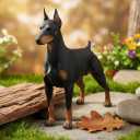 Comfy Hour 7" Doberman Dog Figurine, Realistic Lifelike Animal Statue, Standing Doberman Pinscher Collectible for Home Office Shelf, Artisan Crafted Resin Sculpture, 1 Unit