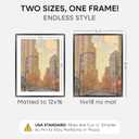 Homeforia 14x18 Black Picture Frame, High-End Metal, 12x16 Mat, Glass