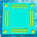 Floating Mahjong Table for Pool - Double-Sided Water Game Tray with Mahjong & Poker Card Playing Surfaces, Swimming Pool and Hot Tub Floating Board for Adults, Lake, Beach
