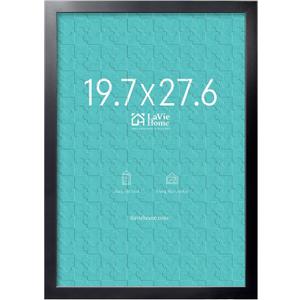 LaVie Home 19.7x27.6 Picture Frame Black, Puzzles Frame for Wall Decoration, Classic Black Minimalist Style Suitable for Decorating Houses, Offices, Hotels, Puzzles Posters Photos or Artwork（1 Pack）
