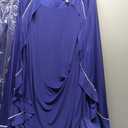 R&M Richards Women's Plus Size Crystal Glow Evening Dress, Electric Blue(size 20W)